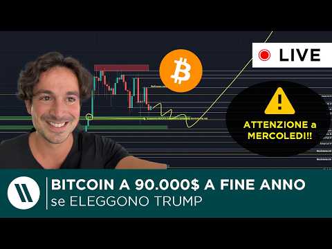 BITCOIN a 90.000$ SE VIENE ELETTO TRUMP o a 30.000 SE VIENE ELETTA HARRIS | ATTENZIONE A MERCOLEDI!