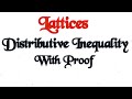 Distributive Inequalities in Lattices