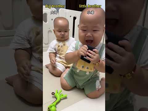 The Elder Brother Snatches The Younger Brother's Toys,Brother Bites Him #baby #cute #funny #cutebaby