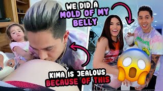 MY DAUGHTER IS JEALOUS OF HER BROTHER 😅+ MAKING MY BELLY CAST✨ JUKILOP | Kimberly Loaiza