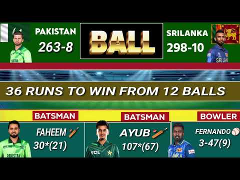 Pak vs Sl odi match | pak vs SL 1st odi match !