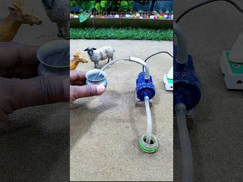 ideas ) Mini motor water pump science project goats water will drink mini tractor 🚜 # 418