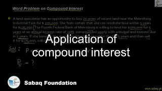 Application of compound interest