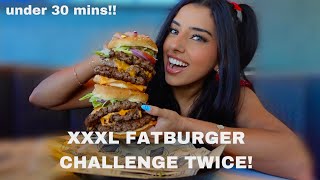 I DID THE XXXL KING FATBURGER CHALLENGE TWICE IN ONE SITTING