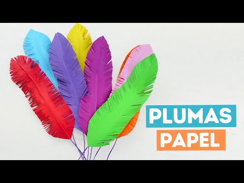 🪶 Cómo hacer plumas de papel – Manualidad fácil