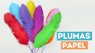 🪶 Cómo hacer plumas de papel – Manualidad fácil