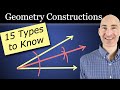 Geometry Constructions and Properties
