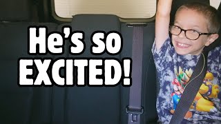 He's so EXCITED! (Check Out Our Experience.)