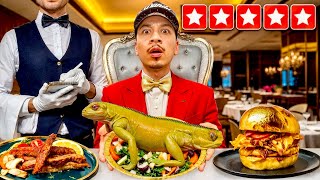 PERSON INFRONT OF US DECIDES WHAT WE EAT AT 5⭐️ restaurants ONLY!!! (24 hour challenge)