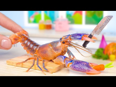 Yummy Lobster Pasta | How to Cook Miniature Italian Pasta With Lobster 🍝 Delicious Mini Cooking