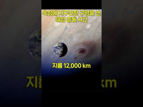 목성에 떨어진 혜성이 지구 크기의 구멍을 내버린 사건