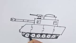 Draw a Battle Tank | Easy Step-by-Step Draw a Realistic Battle Tank Beginner Friendly #drawing #art 
