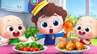 Polisi Suka Makanan Sehat🥦🥬| Kebiasaan Baik | Lagu Anak-anak | Ayo ! Neo 🌟| BabyBus Bahasa Indonesia