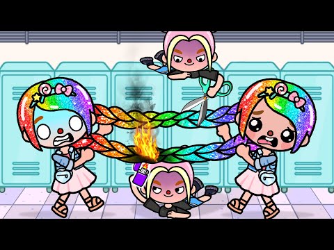 My Cousins ​​Are Jealous Of Our Rainbow Hair | Toca Life Story | Toca Boca