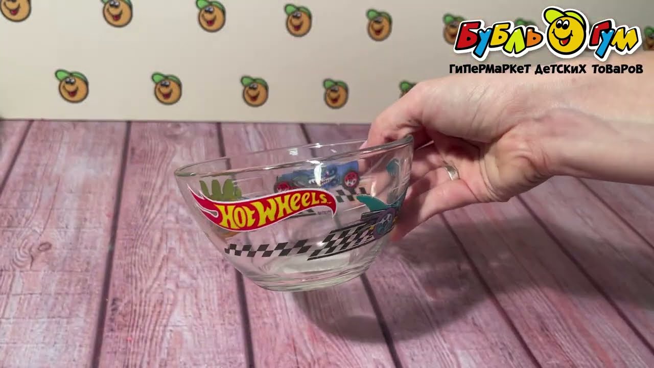 Тарелка-салатник PrioritY Hot Wheels глубокая стеклянная  - видео Тарелка-салатник PrioritY Hot Wheels глубокая стеклянная  - видео