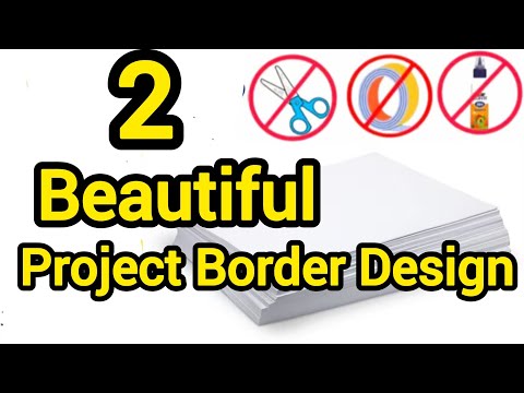 2 Beautiful Project Border Design For Kid's || How To Make project Border Design For Kid's#kidscraft