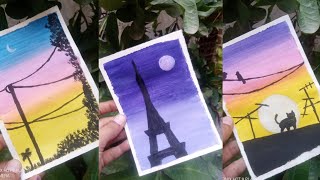 easy poster colours painting ideas for beginners || nature painting ideas || unique painting ideas