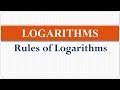 Logarithmic Functions and Properties
