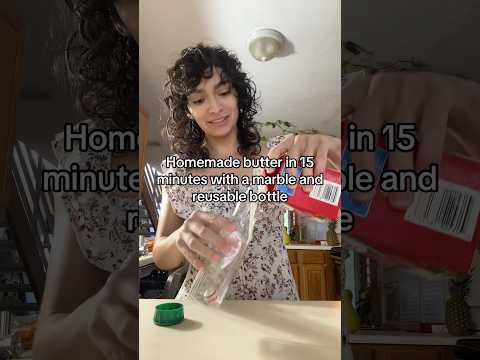 Homemade butter really is that easy 🧈 #recipe #kitchengadgets #kitchenhacks #homemadebutter