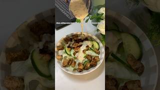 Girl dinner.. Chicken Caesar salad 🥗 #food #salad #dinner #girldinner