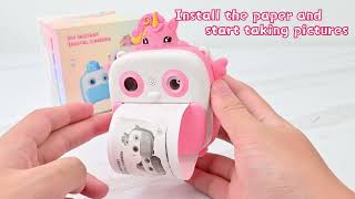 IF09 2.4inch IPS Children Instant Print Camera Kids Video Photography Digital Photo Camera