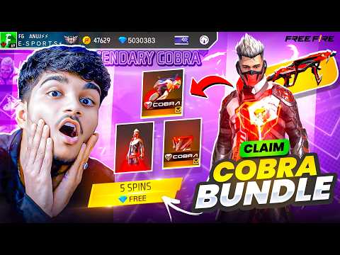 NEW COBRA BUNDLE FREE SPIN TRICK🔥💎 || NEW COBRA BUNDLE RETURN EVENT || FREE FIRE MAX