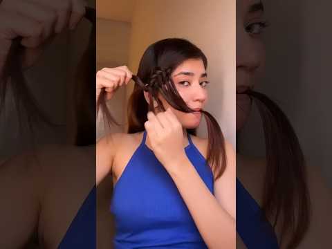 I tried this lovely braiding hack โจ#hairstyle #braid #hairdo