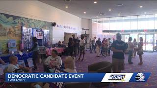 YouTube video thumbnail: Democratic Candidates Discuss Affordability, Education, Healthcare at River Valley Democratic Rally