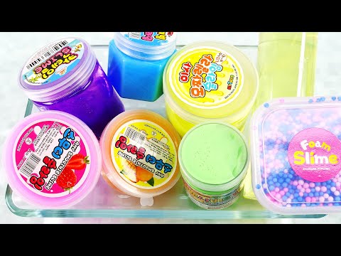 Satisfying Video How to make Rainbow Milk Barrel Slime Mixing All My Slime Smoothie Cutting ASMR