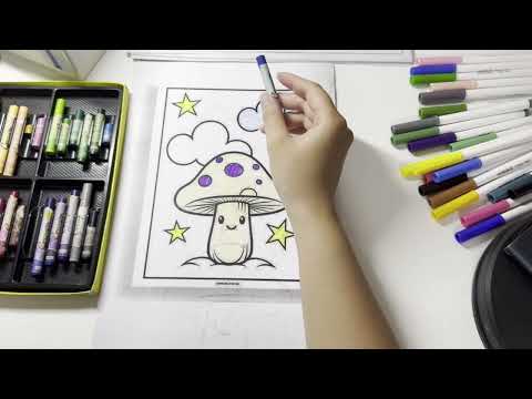 Cute Mushroom Coloring Page – Relaxing and Fun Art Time