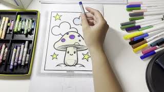 Cute Mushroom Coloring Page – Relaxing and Fun Art Time