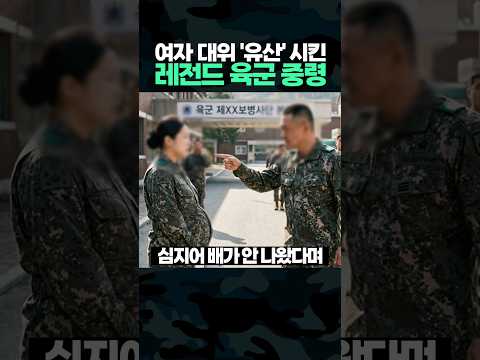 여자 대위 '유산' 시킨 레전드 육군 중령