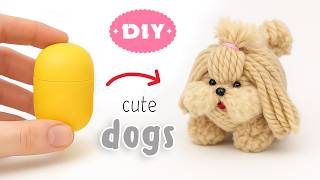 🐶 Cute Dogs out of Yarn 🧶🐕 Amazing Little Puppy Easy Making 🌟 스레드에서 가장 귀여운 작은 개
