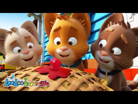 🐾 Tiga Anak Kucing - Three Little Kittens | Lagu Anak-Anak Seru | LooLoo Kids Indonesia