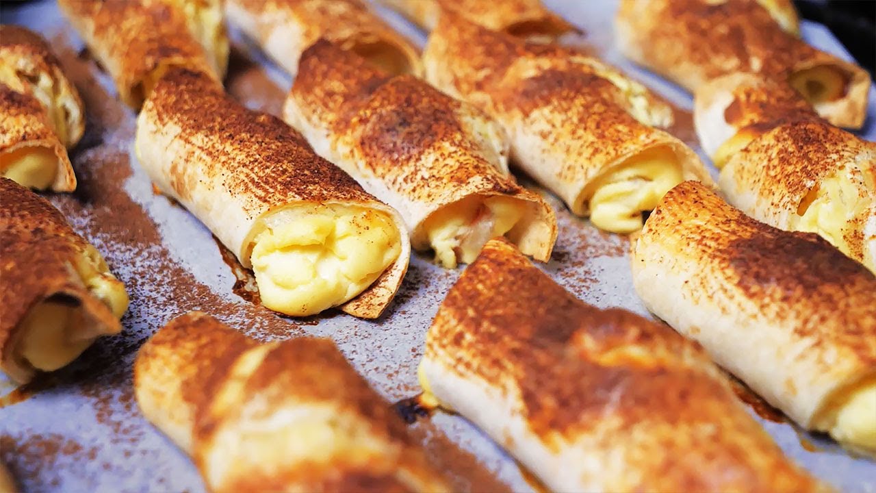 Рогалики из лаваша с начинкой в духовке - рецепт