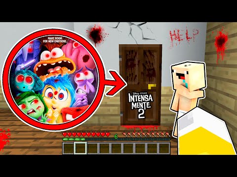 ¿Que hay DETRAS de la PUERTA SECRETA de INTENSAMENTE 2.EXE en Minecraft? 😨 | 2 Noobs vs Inside Out 2