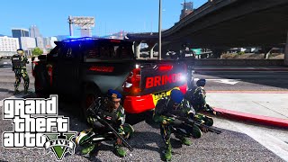 Mobil Patroli Brimob Diserang Kelompok Bersenjata || GTA 5 Mod Polisi Indonesia