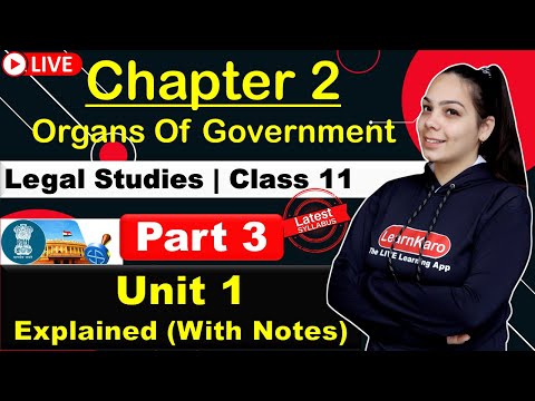 Class 11 Organs of Government Legal Studies Unit 2...