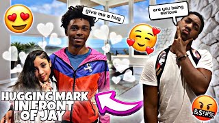 HUGGING MARK CONSTANTLY TO GET JAYS REACTION 😱(THEY ALMOST FOUGHT)