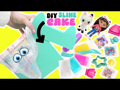 Gabby’s Dollhouse Movie Pandy Paws DIY Cake Making with Slime Birthday Surprise! Crafts for Kids