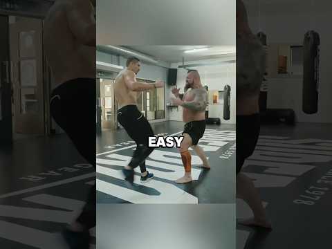 Eddie Hall Gets Kicked by Pro Kickboxer (@eddiehallwsm)