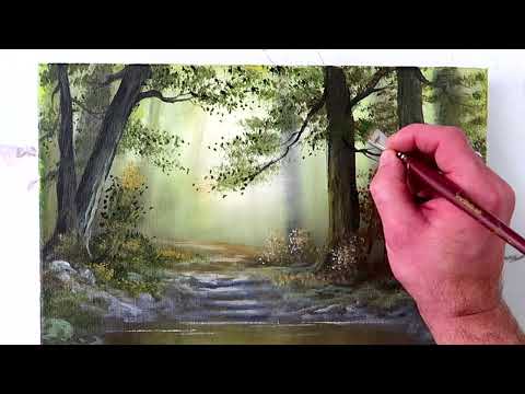 Paint a Peaceful Pond Landscape | Step-by-Step Acrylic Painting Techniques for Beginners