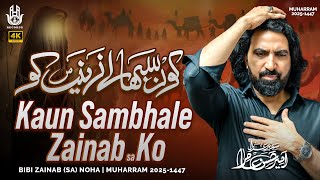 Noha 2025 | Kaun Sambhale Zainab Ko | Ameer Hasan Aamir | New Nohay 2025/1447 Muharram