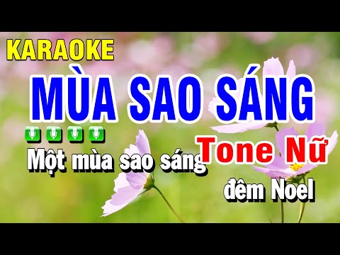 Karaoke Mùa Sao Sáng Nhạc Sống Tone Nữ | Huỳnh Anh