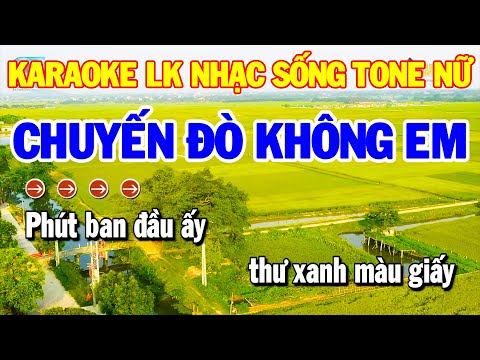 Karaoke Nhạc Sống Liên Khúc Rumba Tone Nữ | Chuyến Đò Không Em – Con Đường Xưa Em Đi | Thanh Hải