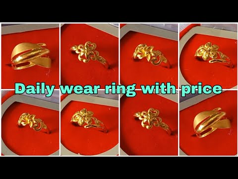 Daily wear jewellery ring in gold with price || Gold ring designs for women's