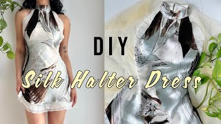 DIY Silk Halter Dress/ Pattern Available