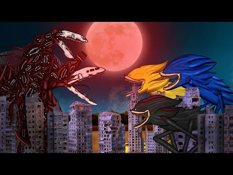 Infected Sky VS Shin Sonic, Super Silver The hedgehog, Shadow The hedgehog - DC2.