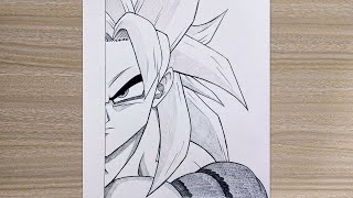 How to Draw Goku Super Saiyan 4 – Step by Step for Beginners!🔥