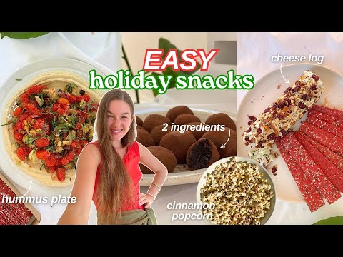 4 EASY Holiday Inspired Snacks! (hangout and cook)